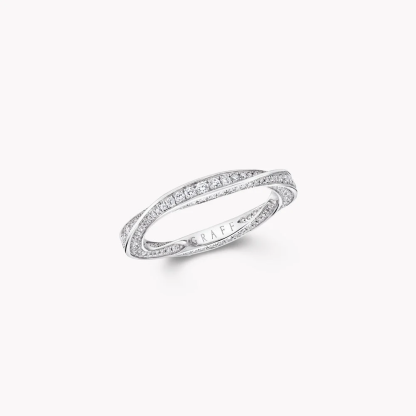 Spiral Pavé Diamond Band
